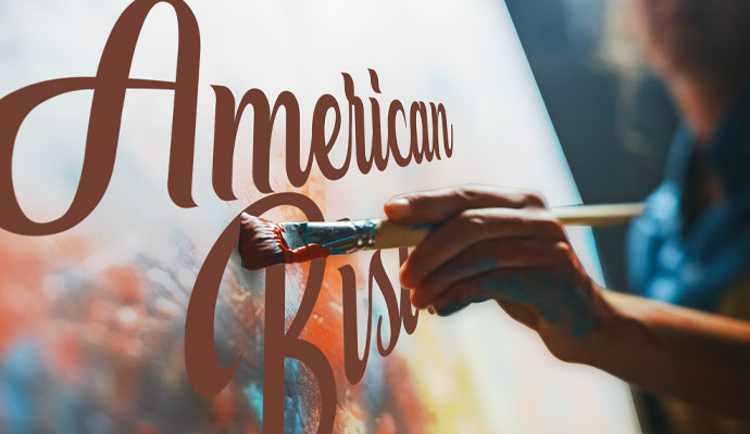 A Painter is Painting American Biston