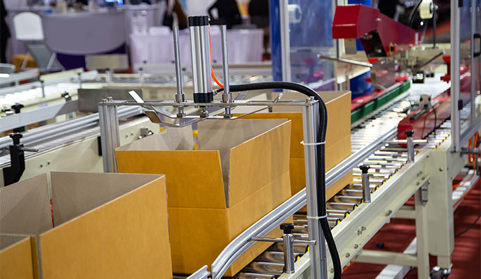 Production line of carton packing and sealing machine